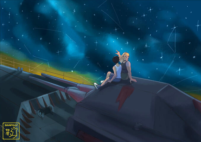 Fanwork for "The Abyss Surrounds Us" by Emily Skrutskie