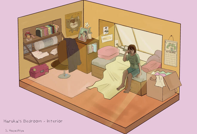Isometric room view for my Junior Studio.