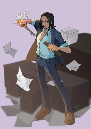 Nao - Character illustration for my winter junior studio.